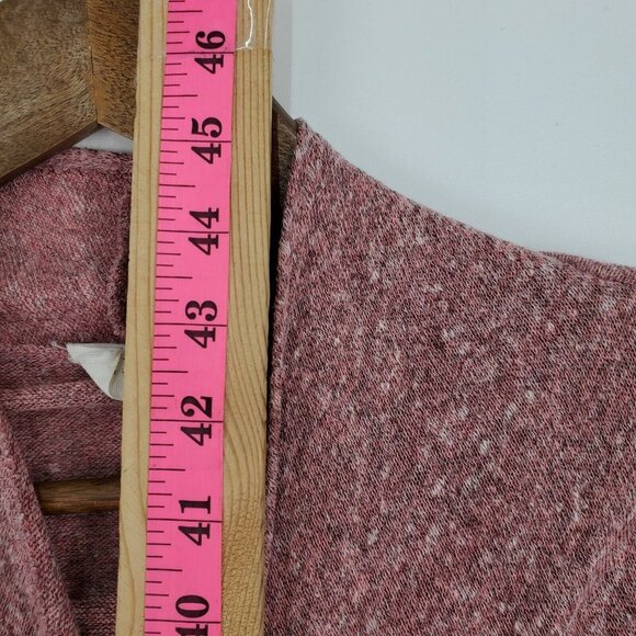 Open Front Pink Cardigan Sweater Womens Size M Waterfall Lightweight Career - Picture 14 of 14